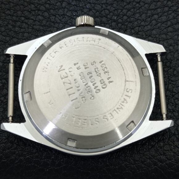 Vintage 1974 Citizen Automatic Mens Silver Watch W/daydate & Orange accents - Picture 8 of 9